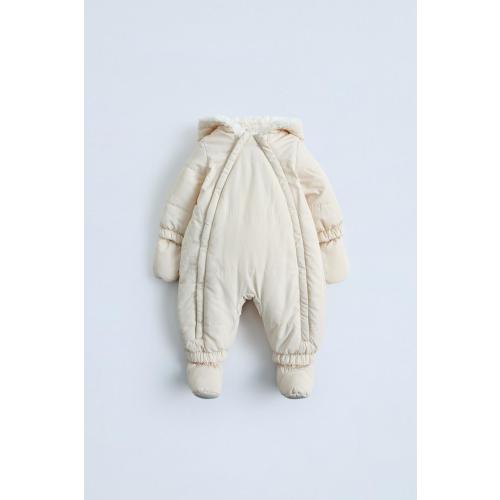 NYLON FLEECE BODYSUIT - Beige | ZARA United States