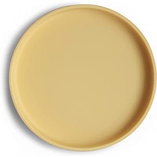 mushie Classic Silicone Suction Plate | BPA-Free Non-Slip Design (Daffodil)