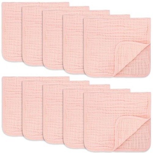 Muslin Burp Cloths Large 100% Cotton by Comfy Cubs, Color: Lace, Size: pack of 10