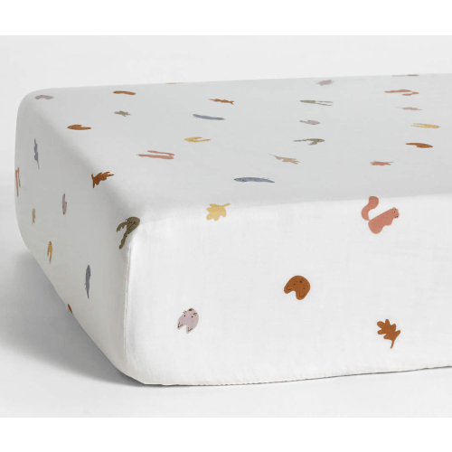 Supersoft Forest Animals Organic Cotton Baby Crib Fitted Sheet
