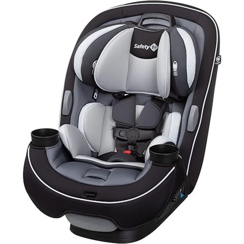 Safety 1st Grow and Go All-in-One Slim Convertible Car Seat, Rear Facing, 5-40 lbs, Forward Facing (30–65 lbs), High Back Booster Seat 40-100 pounds, Carbon Ink