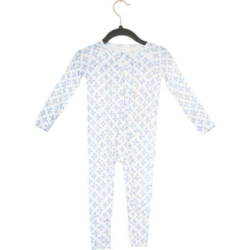 6-12m Clover Sleep Romper, Light Blue - The Uptown Baby | Maisonette