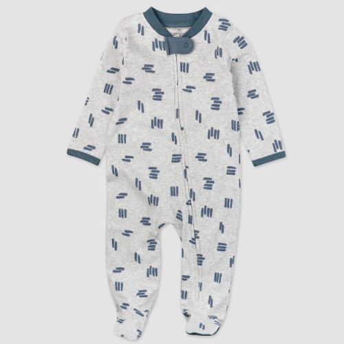 Honest Baby Organic Cotton Dashes Sleep N' Play - Gray