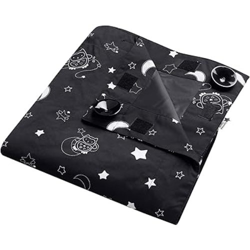Tommee Tippee Sleeptime Portable Baby Blackout Blind, Large, 51 x 78 Inches Travel Window Blinds, Strong Suction, Foldable, Lightweight Naptime Blind, Nighttime Animations