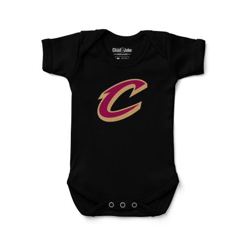 Newborn & Infant Cleveland Cavaliers Chad & Jake Black Primary Logo Bodysuit