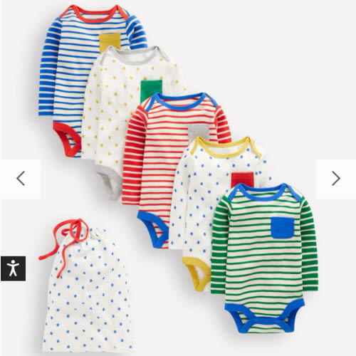 Striped 5 Pack Bodies-Multi Stripes/Stars | Boden USA
