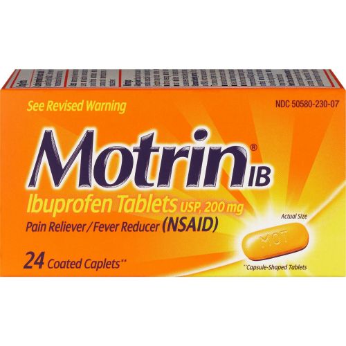 Motrin IB Ibuprofen 200 MG Tablets, 24 Count, 225 Count, 100 Count