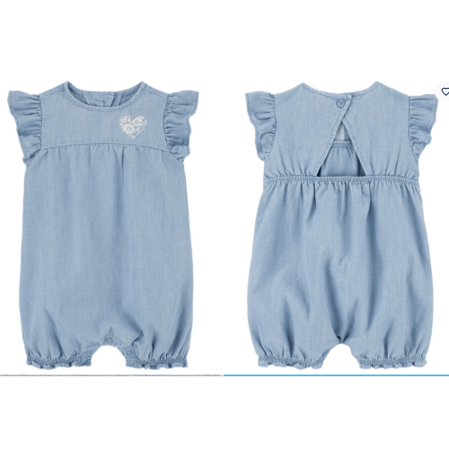 Baby Chambray Flutter Romper