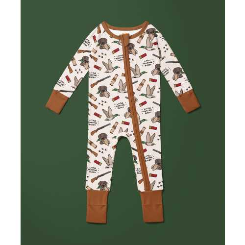 Duck Hunting Baby Bamboo Zip Up Pajamas