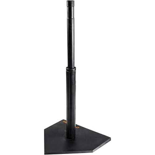 CHAMPRO Heavy Duty Reinforced Rubber Batting Tee for All Ages with Adjustable Height, Baseball and Softball Training, Black