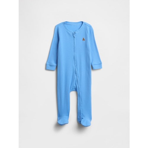 Baby Ribbed Two-Way Zip One-Piece | Gap Factory