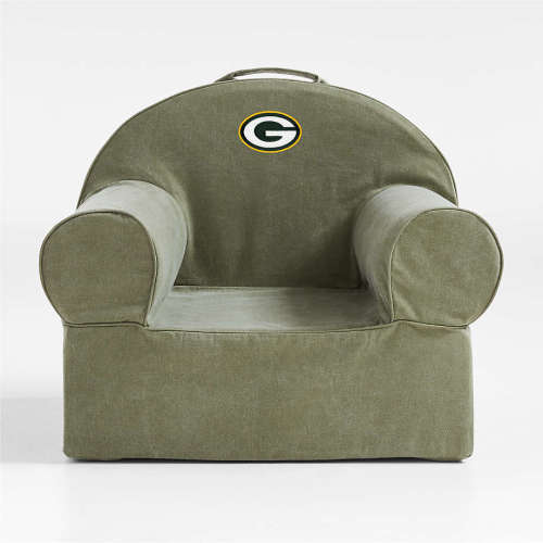 NFL Green Bay Packers Large Cyprus Green Organic Cotton Kids Lounge Nod Chair