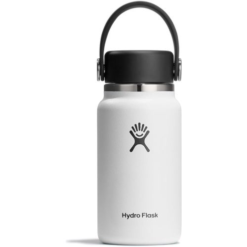 Hydro Flask Micro Bottle - Insulated Mini Leak Proof Flask for Purse or Pocket in 6.7 Oz White