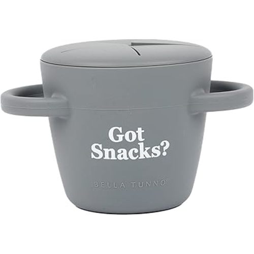 Bella Tunno Happy Snacker – Spill Proof Snack Cups for Toddlers and Babies, Snack Containers Made from Silicone BPA Free, Soft Opening & Removable Lid (Got Snacks)