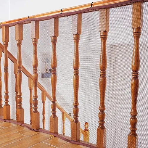 Banister Guard for Baby - 15ft x 3ft, Child Safety Net, Rail Balcony Banister Stair Mesh for Kids, Toys, Pets - Dark Brown…