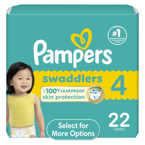 Pampers Swaddlers Active Baby Diaper Size 4 22 Count (Select for More Options)