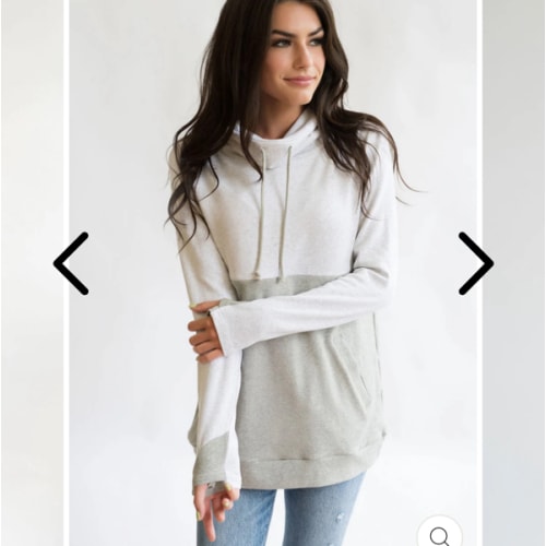 Nursing Sweatshirt Pullover - Colorblock Light Gray
