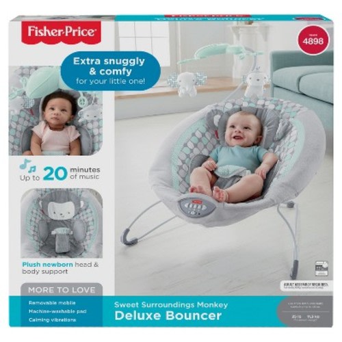 Fisher-Price Sweet Surroundings Monkey Deluxe Bouncer