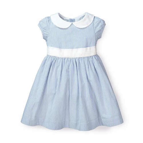 Seersucker Peter Pan Collar Dress