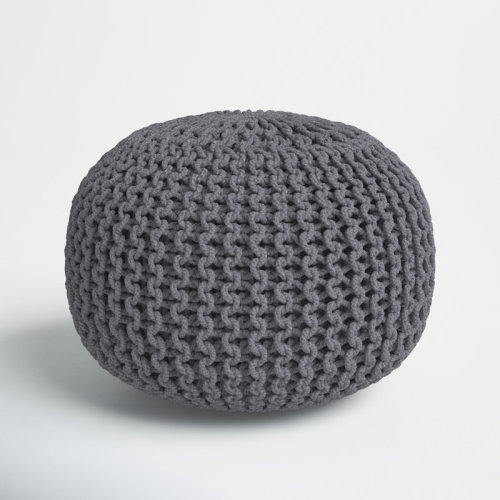 Highland Dunes Anely 20" Wide Round Pouf Ottoman & Reviews | Wayfair