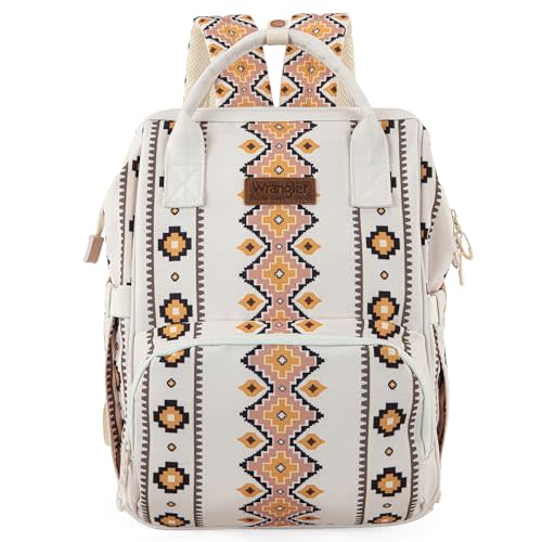 Montana West x Wrangler Aztec Baby Bag Backpack for Women Casual Daypack Travel Bags with Side Bottle Pockets