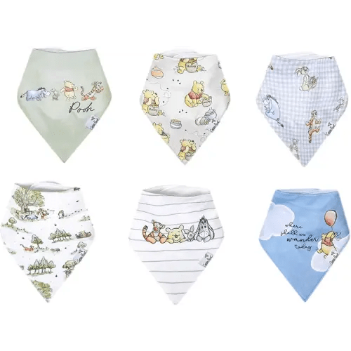 Copper Pearl Baby Bandana Drool Bibs for Drooling and Teething 6 Pack Gift Set Winnie The Pooh