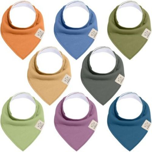 8pk Organic Baby Bandana Bibs, Baby Drool Bibs For Baby Boy, Girl, Baby Bibs For Infant, Newborn (embrace)
