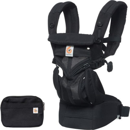ERGObaby Omni 360 Cool Air Baby Carrier, Onyx Black