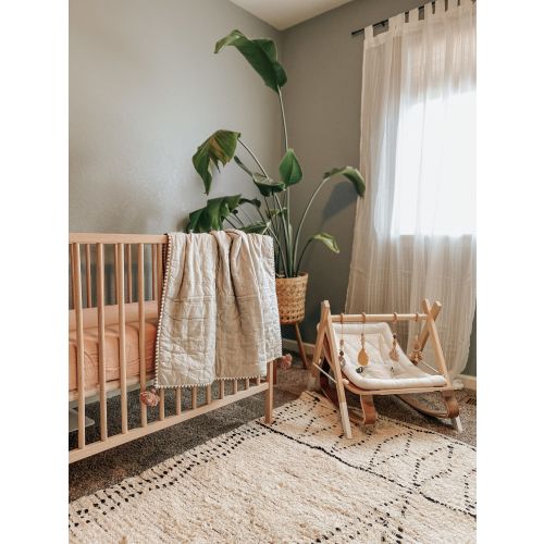 Copper Cotton Muslin Crib Sheet | Crane Baby