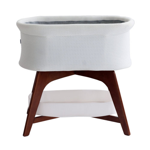 Evi Smart Bassinet - White on Mint