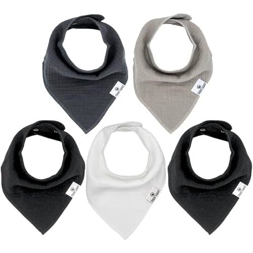 DiaperSquad's Baby Bibs for Drooling and Teething, Bibs for Boys, Baby Girl - Solid Cotton Baby Drool Bibs