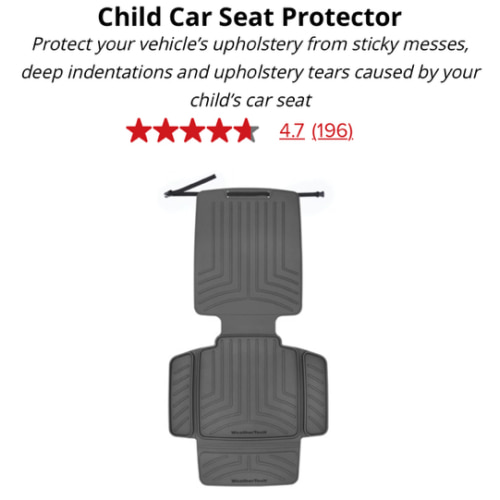 Child Car Seat Protector Seat + Seat Back