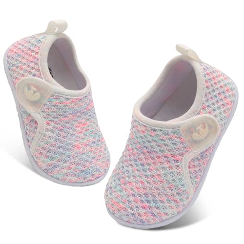 FEETCITY Baby Boys Girls First Walking Shoes Infant Sneakers Crib Shoes Breathable Lightweight Slip On Shoes