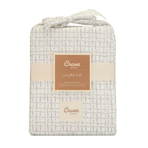 Cove Muslin Cotton Crib Sheet - Hashtag Pattern | Crane Baby