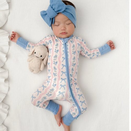 Amelia Bow Zipper Romper – In my Jammers