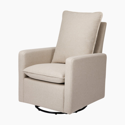 babyletto Cali Pillowback Swivel Glider - Performance Beach Eco Weave
