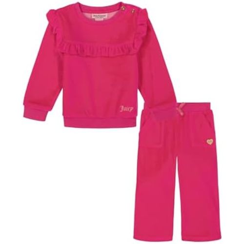 Juicy Couture baby-girls 2pc Velour Pant Set