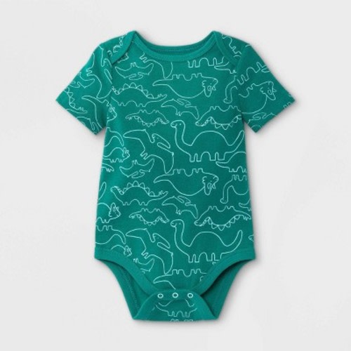 Baby Boys' Dino Short Sleeve Bodysuit - Cat & Jack™ Jade 3-6M