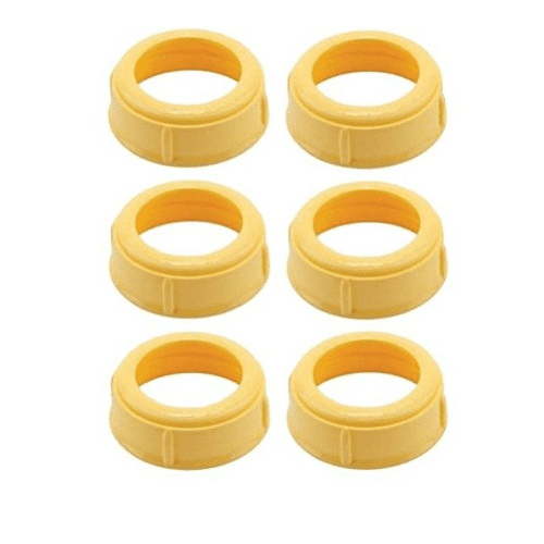 (6 Collars) MEDELA Bottle Nipple Collars Rings New! for slow or medium flow Wide Base