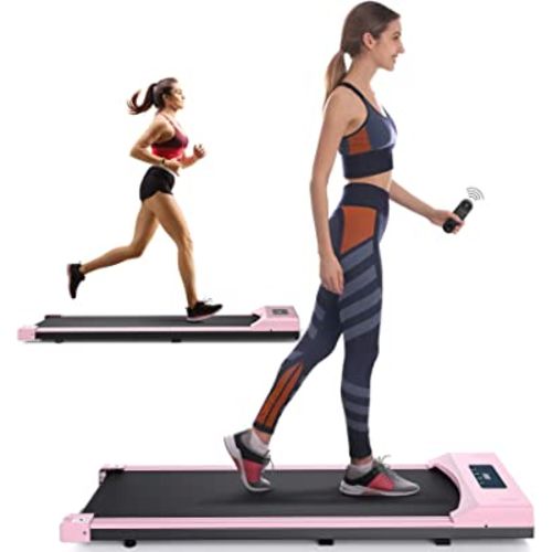 Walking Pad Treadmill, 2.5HP Under Desk Treadmill Portable, Desk Treadmill for Office Under Desk, Walking Treadmill Electric Quiet for Home/Apartment/Flat with Remote Control and LED Dispaly