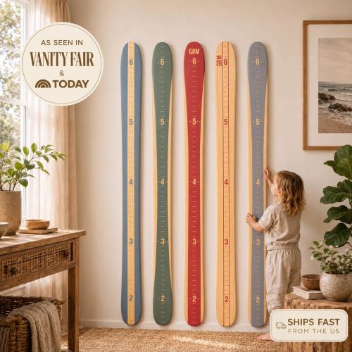 Vintage Ski Growth chart | Ski Decor | Ski room | ski kids bedroom | Ski sign | Ski boys room | ski lodge | Ski Baby Nursery | Ski Gift |