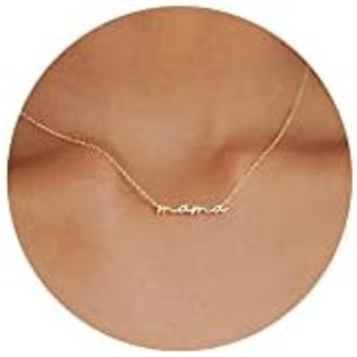 Moodear Mothers Day Gifts Mama Pendant Necklaces for Women - Dainty Small 18K Gold Plated Mom Necklace Non Tarnish Gift for Mom,New Mom Trendy