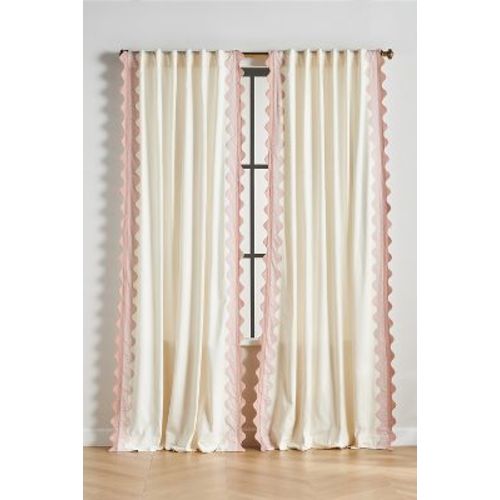 Maeve Scalloped Cotton Curtain | Anthropologie