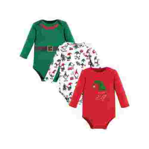 Hudson Baby Cotton Long-Sleeve Bodysuits, 3- Pack, Newborn- 24 Months