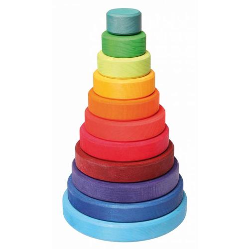 Wooden Stacking Toy | Grimms Spiel & Holz | Rainbow Tower – Bella Luna Toys
