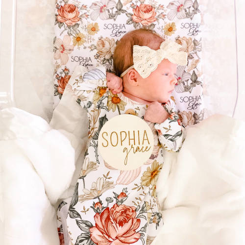 Personalized Baby Name Wood Announcement | Block Girl