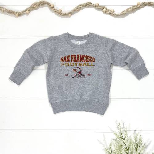 Vintage San Francisco Football Toddler Sweatshirt | Youth San Fran Football Top | Kids San Francisco Football Shirt