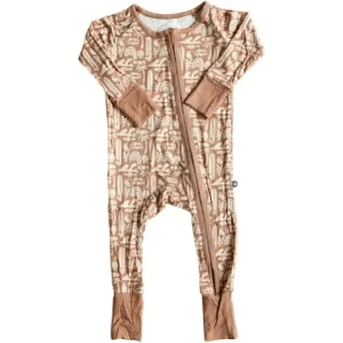 Brown Bus Bamboo Zip Romper - Google Search