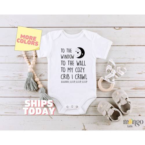 Cute Baby Onesie® To The Window To The Wall Funny Baby Onesie, Baby Shower Gift, Toddler Shirt Cute Baby Shower Gift Pregnancy Announce 149