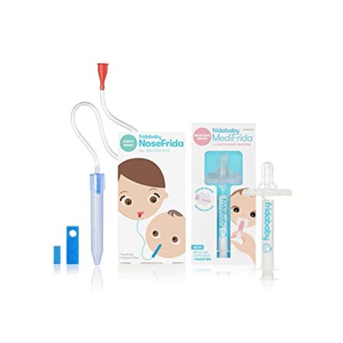 Frida Baby MediFrida The Accu-Dose Pacifier Baby Medicine Dispenser + Baby Nasal Aspirator NoseFrida The Snotsucker - MediFrida + NoseFrida the Snotsucker